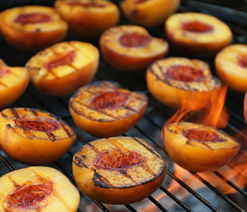 Grilled peaches